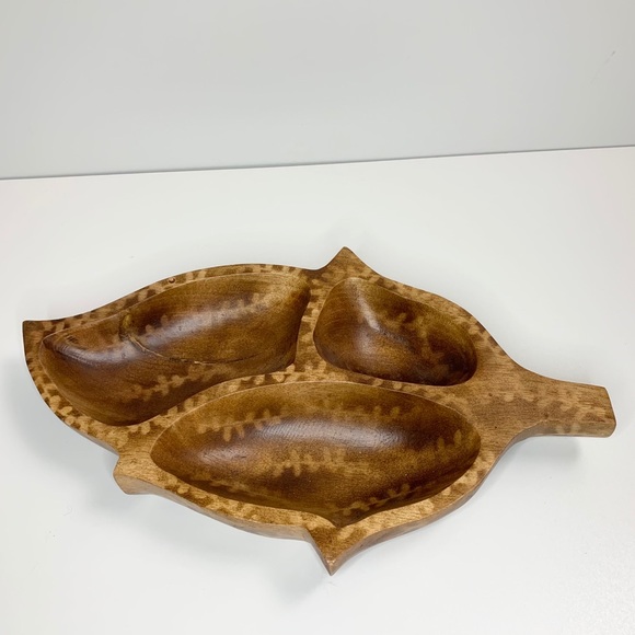 Fall Leaf Mango Wood Serving Tray - Picture 1 of 6